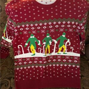ELF Red and Green Crewneck Sweater
